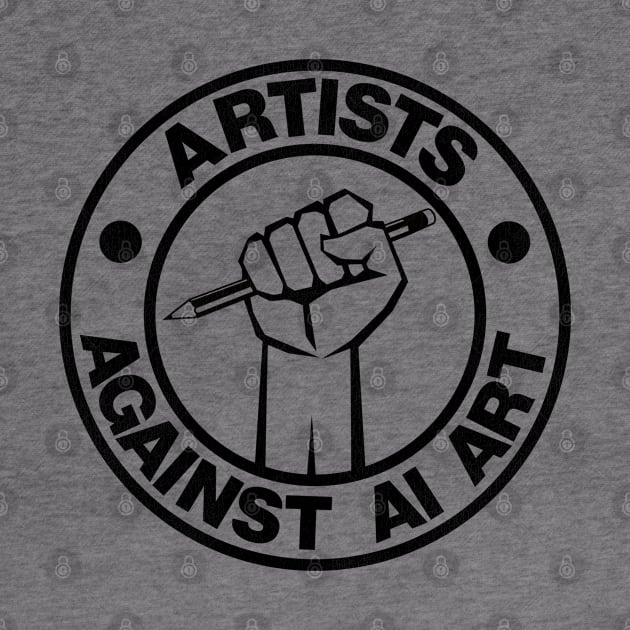 Artists Against AI Art by darklordpug